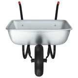 Wheelbarrow Silver and Black 133 x 62.5 x 58 cm Steel 42007975