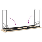 Beer Table Leg 2 pcs Black 39 x 3 x 75 cm Powder-Coated Steel 42001776