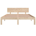Bed Frame without Mattress Solid Wood Pine 140x190cm 810475