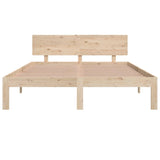 Bed Frame without Mattress Solid Wood Pine 140x190cm 810475