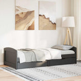 Day Bed with 2 Drawers without Mattress IRUN Black 90x200 cm 3314678