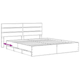 Bed Frame with Storage and Headboard Artisan Oak 180 x 200 cm 3445834