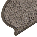 Stair Mats Self-adhesive Sisal-Look 30 pcs 65x21x4 cm Grey and Beige 3365872