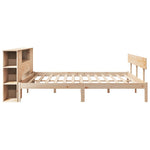 ZNTS Bookcase Bed without Mattress 180x200 cm Super King Solid Wood Pine 3321780