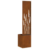 Garden Privacy Screen Rusty 32 x 150 cm Weathering Steel 876398
