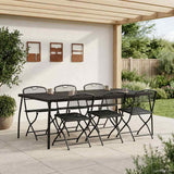 Outdoor Furniture Set Folding 7 pcs Anthracite Iron and Steel 3422899