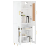 Highboard White 69.5x34x180 cm Engineered Wood 3199609