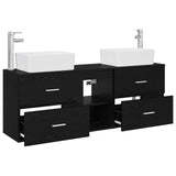Bathroom Cabinet Set 3 pcs Black 53 x 34.5 x 63 cm 3405852