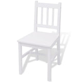 Seven Piece Dining Set Pinewood White 242959