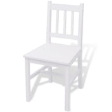 Seven Piece Dining Set Pinewood White 242959