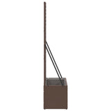 Garden Trellis Planter Brown 70 x 30 x 135 cm Metal 366619