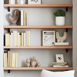 Wall Shelf Light Brown 80x20x4 cm Treated Solid Wood Oak 363660