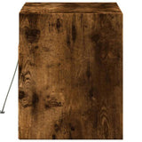 TV Wall Cabinet with LED Lights Smoked Oak 80x31x35 cm 852359