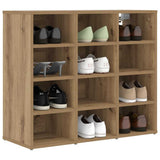 Shoe Cabinet Artisan Oak 77.5 x 30 x 67 cm Engineered Wood 875213