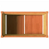 Garden Planter Wax Brown 90x50x50 cm Solid Wood Pine 837463