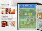 91 Litre Freestanding Under Counter Fridge Freezer, Small Fridge with Chiller Box, Adjustable T3398P343462