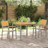 Stacking Chair 2 pcs Brown 56 x 57 x 87 cm Solid Acacia Wood 4010628