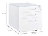 Lockable File Cabinet with 3 Drawers, Vertical Office Drawer for A4, Letter, Legal Size, Anti-tilt T3398P344851