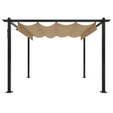 Garden Gazebo with Retractable Roof 3x3 m Taupe 318536
