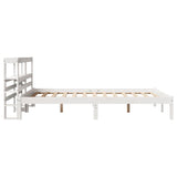 Bed Frame without Mattress White 150x200 cm King Size Solid Wood Pine 3305725