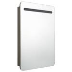 ZNTS LED Bathroom Mirror Cabinet Anthracite 60x11x80 cm 326510