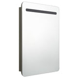 LED Bathroom Mirror Cabinet Anthracite 60x11x80 cm 326510