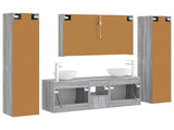 Bathroom Furniture Set 6 pcs Grey Sonoma 3407220