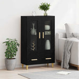 Highboard Black Oak 70 x 31 x 115 cm Engineered Wood 880853