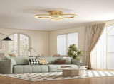 LED Light, Modern 4 Rings Lamp with Wall Switch Control, 40W 4350lm Flush Mount T3398P425142