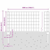 Welded Wire Fence 50 x 0.6 m PVC-Coated Steel Green 3336036
