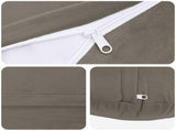 Cushion with Pillow HEERLEN 6 pcs Light Grey Velvet 929340