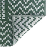 Outdoor Rug Chevron ARAKIL Green and White 400 x 300 cm 42003543