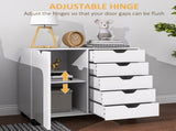 Multi-Storage Mobile Office Storage Cabinet - White T3398P344329