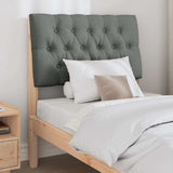 Upholstered Headboard Dark Grey 75 cm Solid Pine Wood 879370