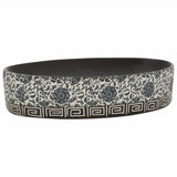 Countertop Basin Black and Blue Oval 56.5x36.5x13.5 cm Ceramic 155114