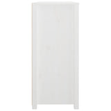 ZNTS Side Cabinet White 100x40x90 cm Solid Wood Pine 821770