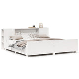 Bed Frame without Mattress White 180x200 cm Super King Solid Wood Pine 3323759