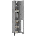 Highboard Concrete Grey 34.5x34x180 cm Engineered Wood 3199053