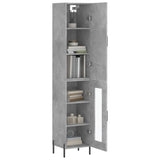 Highboard Concrete Grey 34.5x34x180 cm Engineered Wood 3199053