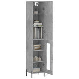 Highboard Concrete Grey 34,5x34x180 cm Engineered Wood 3199053