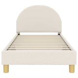 Children's Bed Frame with Headboard Cream 80 x 160 cm 42011027