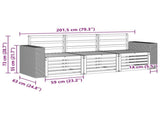 Sofa Sets 3 pcs Solid Acacia Wood 3383970