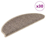 Stair Mats Self-adhesive Sisal-Look 30 pcs 65x21x4 cm Dark Beige 3365878