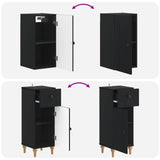 3 Piece Bathroom Cabinet Set ALKMAAR Black Engineered Wood 3417748