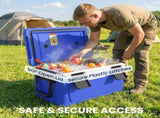 42.6L Insulated Cool Box, Lightweight Portable Ice Cooler with Handle, Lid and Drain Valve, Dark T3398P553431