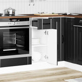 Kitchen Base Cabinet Lucca Black Engineered Wood 853698