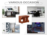 Multi-Storage Compact Work Desk, with Wheels - Cherry Wood Colour T3398P343495