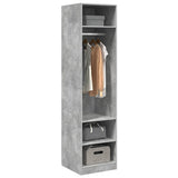 800238 Wardrobe Concrete Grey 50x50x200 cm Engineered Wood