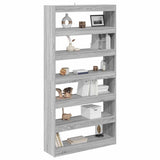 Book Cabinet Grey Sonoma 100 x 30 x 198 cm Engineered Wood 3345118