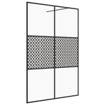 Walk-in Shower Wall with Clear ESG Glass 140x195 cm Black 151032